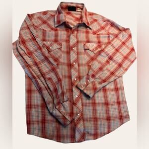 Vintage Men’s Champion Westerns Plaid Long Sleeve Shirt Size 16 1/2
